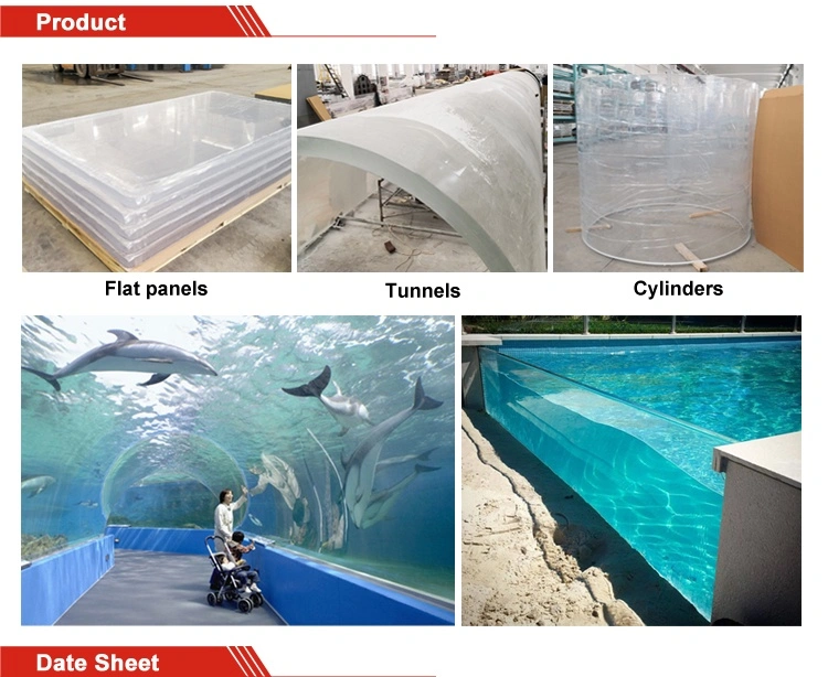 100mm Acrylic Thick Panel for Swimming Pool/Aquarium/Tunnel