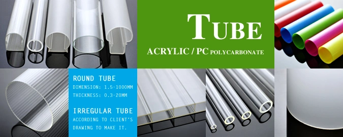 White Plexiglass Pipe Tube Clear Extruded Acrylic Tube