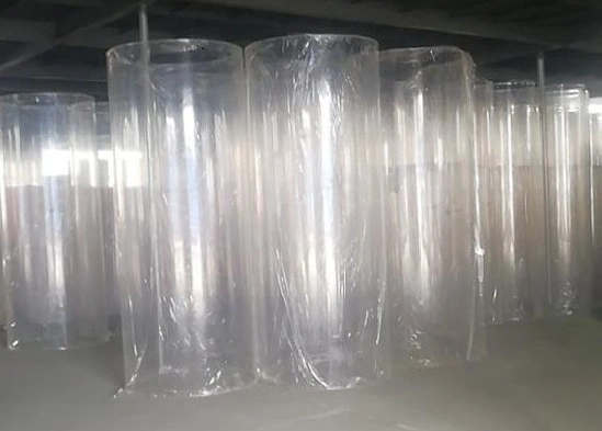 Cilindros de plexiglás de plástico de gran diámetro Tubos de acrílico fundido transparente en stock